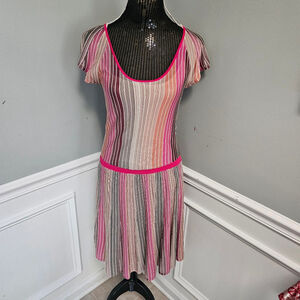 Women's Boss Orange Dress, Small, Pink & Beige